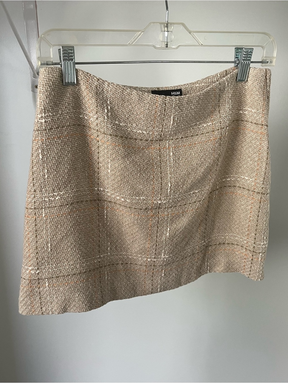 H&M Beige Tweed Mini Skirt Size 4